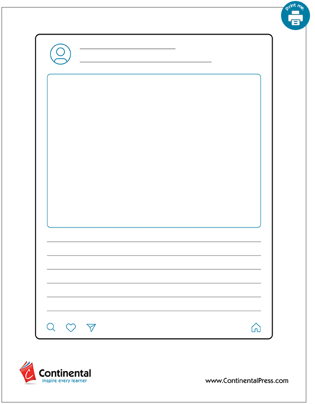 Printable Social Media Post Template image